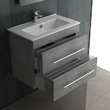 thumbnail of Alpenberger Badezimmer Schrank mit Waschbecken Grau- Nanobeschichtung & Soft-Close Gäste WC