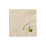 thumbnail of 250 Servietten, 2-lagig 1/4-Falz 24 cm x 24 cm natur mit Grasanteil