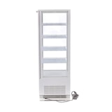 thumbnail of Maxima - Koelvitrine 9400810 98L Wit met glas aan 4 zijden, ventilator, LED, slot, 0-12 C, R600a - 42.8x38.6x111 cm
