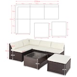 thumbnail of CASARIA® Polyrattan Lounge Set Perth braun/creme