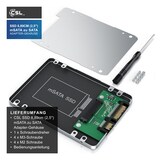 thumbnail of CSL SSD 8,89cm (2,5) mSATA zu SATA Adapter-Gehäuse Aluminium Gehäuse / max. 7mm Einbauhöhe