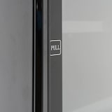 thumbnail of Frigo vetrina bibite verticale refrigerata 1 anta in vetro nera +0/+10 °C 240 lt 55,6x53x167,6h cm