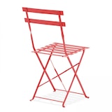 thumbnail of Table de jardin et 2 chaises acier rouge