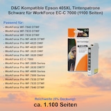 thumbnail of D&C Kompatible Epson 405XL Tintenpatrone Schwarz für WorkForce EC-C 7000 (1100 Seiten)