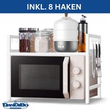 thumbnail of DanDiBo Verstellbares Mikrowellenregal Weiß 2 Stufig 40-64 cm Mikrowellen Regal 96683 Stehend Mikrowellenständer Küchenregal - Kopie