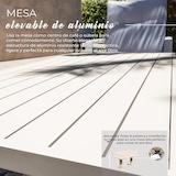thumbnail of YOEVU - Set de jardín, 5 plazas con sillón reclinable , mesa elevable y reposapiés