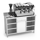 thumbnail of Mueble cafetero doble en acero inoxidable BA20