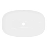 thumbnail of Waschbecken inkl. Ablaufgarnitur ohne Überlauf 60,5x38x14 cm Weiß aus Keramik