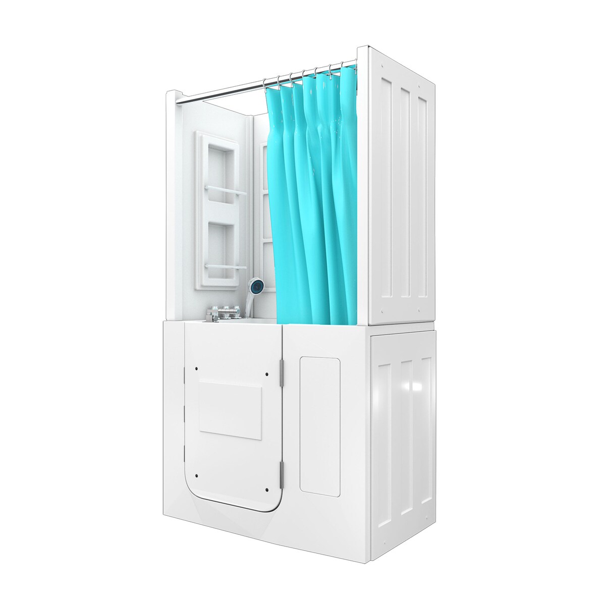 Seniorendusche und Sitzwanne Kombination Wanne mit Tür S08D-TH-A-R 68x110x205cm