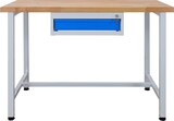 thumbnail of PROREGAL Werkbank Rhino mit Einzelschublade | HxBxT 84x120x60cm | Traglast 300kg | Lichtgrau/Lichtblau