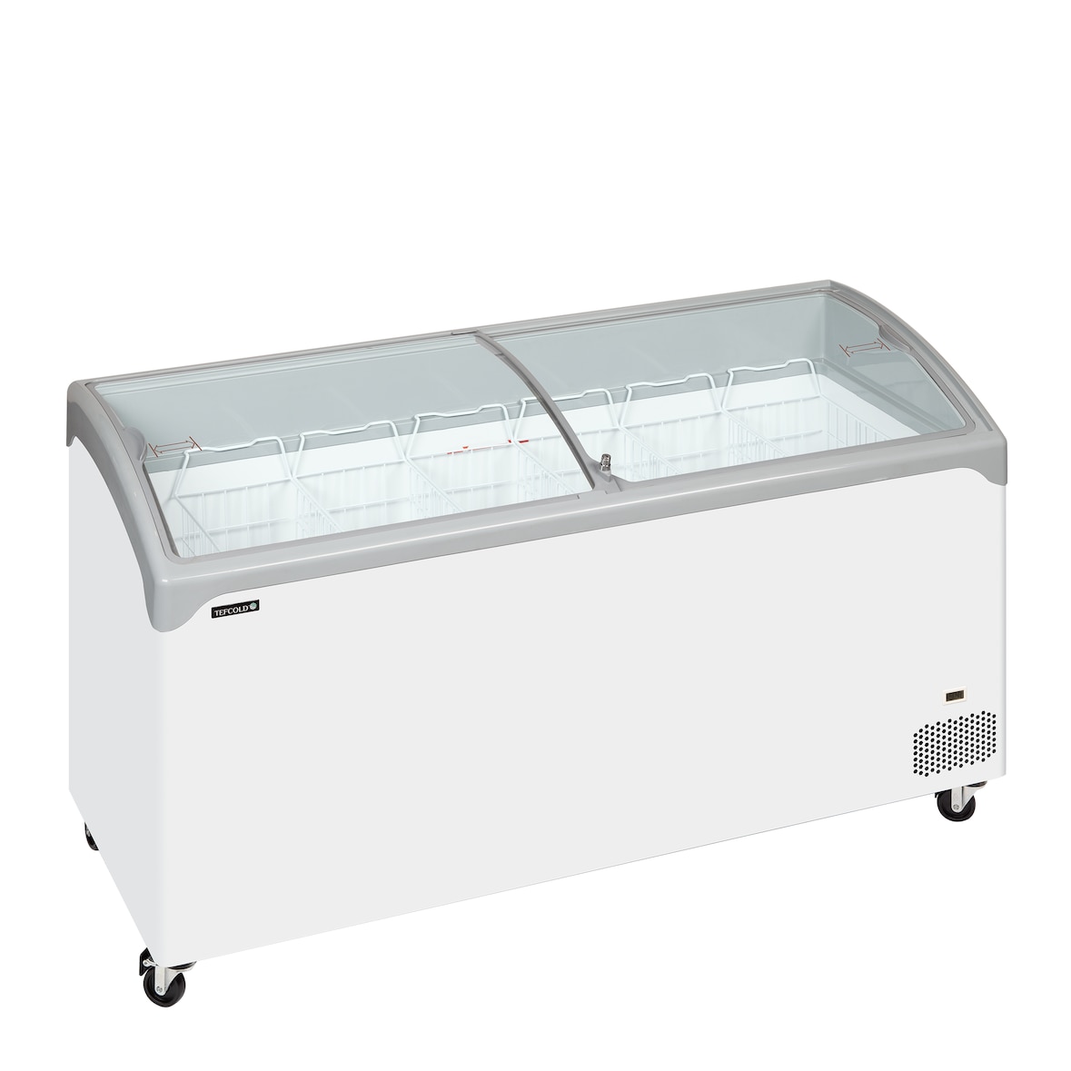 Congelador para helados NIC501SCEB – 2 Tapas Curvadas Cristal, 475 L, Blanco de Tefcold