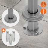 thumbnail of ECD Germany Standbriefkasten Edelstahl Silber – Briefkasten mit Zeitungsfach & Pfosten, freistehend, Anthrazit pulverbeschichtet,