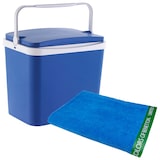 thumbnail of Kühltasche 24 Liter und Handtuch 90 x 160 cm, 380 g/m² Velours, 100 % Baumwolle, Blau