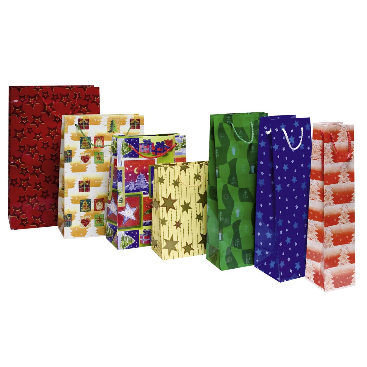 BRAUN + COMPANY Geschenktasche Weihnachten 12 x 36 x 11 cm sortiert  25 Stück