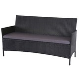 thumbnail of 3-2-1-1 Poly-Rattan Garten-Garnitur Halden, Lounge-Set Sitzgruppe Sofa ~ anthrazit, Kissen anthrazit