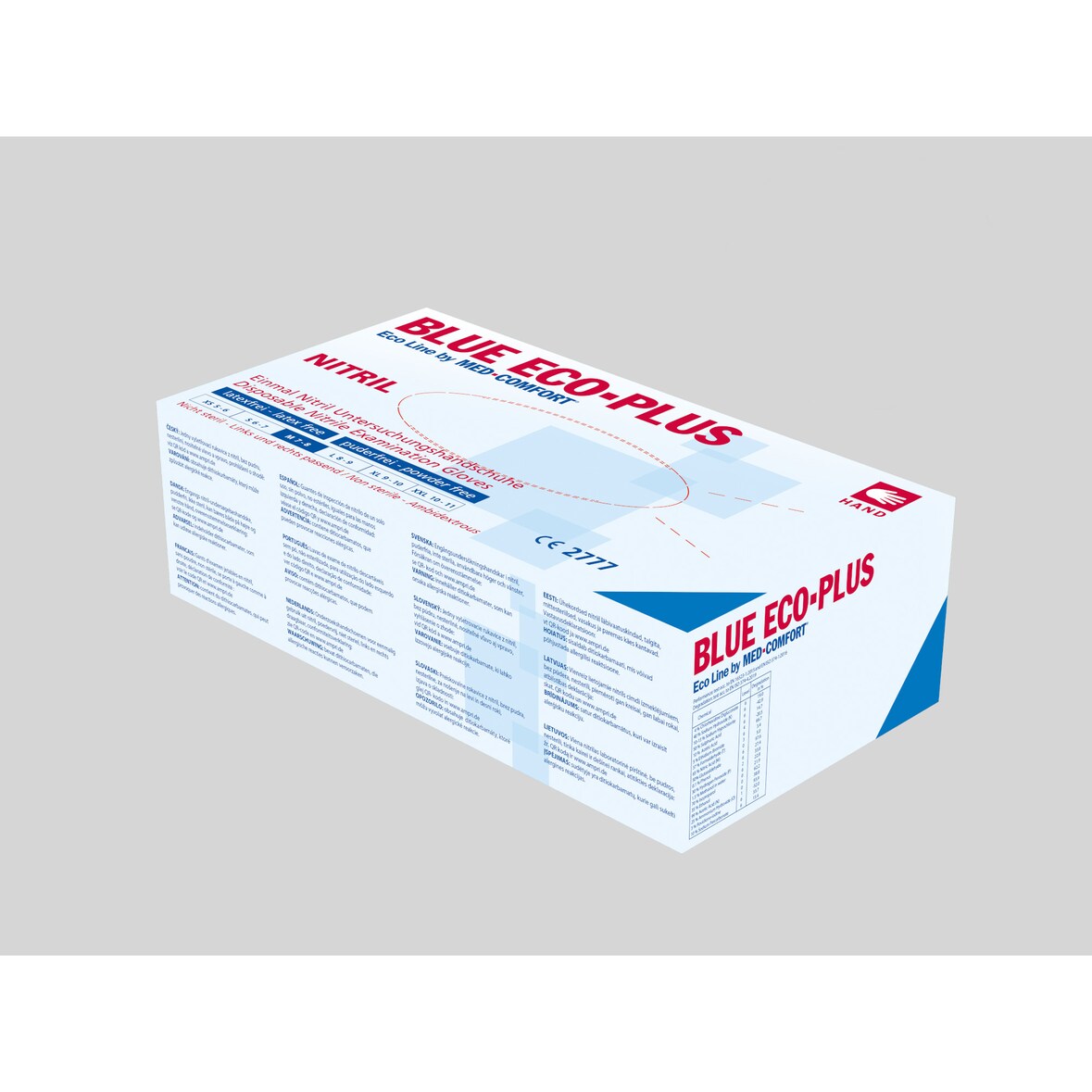 Nitril-Handschuhe, blau, Größe L, puderfrei und lebensmittelecht (10x100) 1.000 Stück