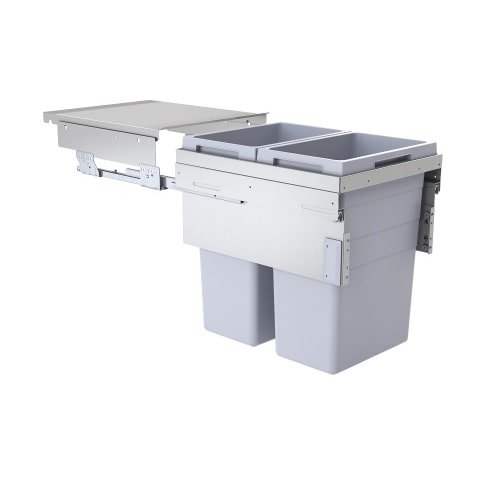 Hailo Abfallsammler 3619471 CE Slide Euro-Cargo 2x 38 Liter