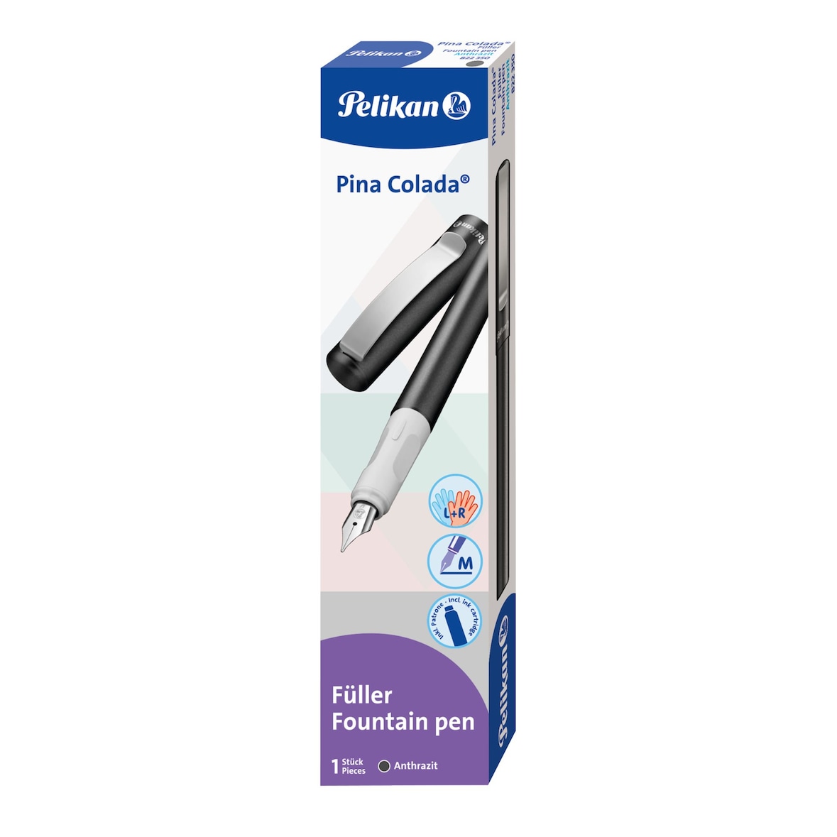 PELIKAN 822350 Füllhalter Pina Colada - M, anthrazit
