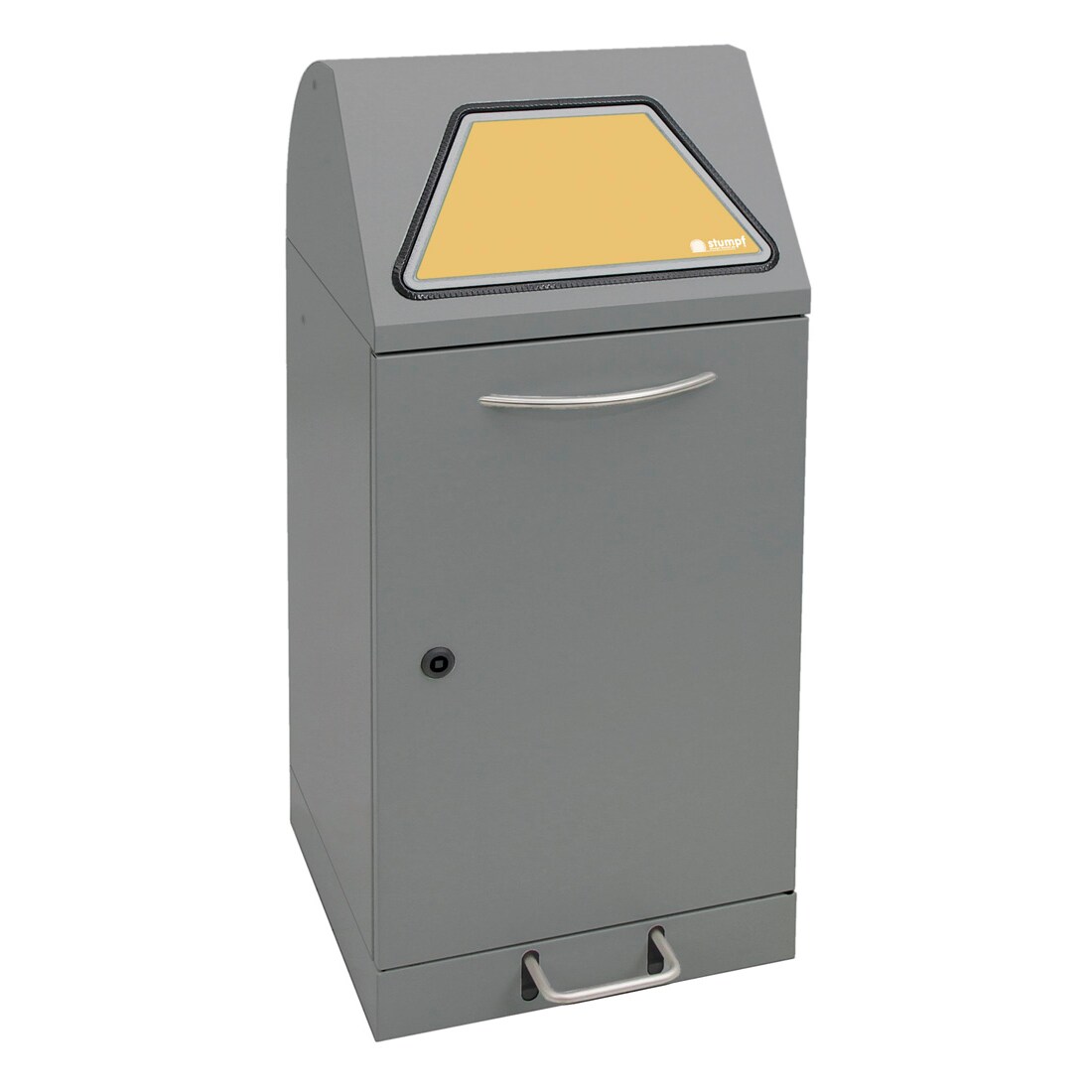 Abfalltrennung Modul-Vario 60, graualu-struktur, ProSlide-System, 60 Liter, Trethebel