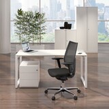 thumbnail of Bisley Cito Schreibtisch 200x80 cm, Tischplatte in Buche, O-Gestell in Silber - Bürotisch & Computertisch, PC Tisch für's Büro, Arbeitshöhe: 74 cm