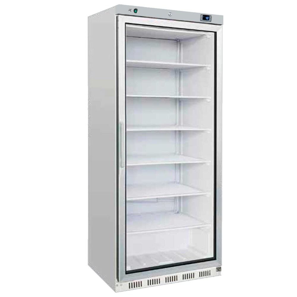 Standgefrierschrank edelstahl glastür 600 liter - 780x700x1900 mm - 150 W 230/1V - 7556006F Eurast