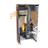 thumbnail of Estufa de pellets marca Audax de 6 kW, negro, sistema EFIPLUS, hecha en acero, interior en vermiculita, seguridad antideflagación-programable