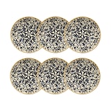thumbnail of Novastyl - Lot 6 assiettes creuses héraclée 20cm en grès décor bleu