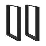 thumbnail of vidaXL Esstischbeine U-Form 2 Stk. Schwarz 70x(72-73) cm Stahl