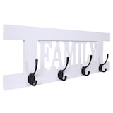 thumbnail of Appendiabiti da parete HWC-C60 Family, pannello appendiabiti, look shabby vintage 60x21cm ~ laccato bianco