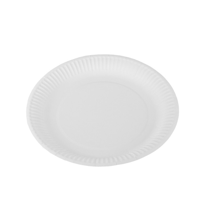 DayBays 400 Stk. Pappteller rund Ø30 cm 2 cm tief weiß ohne Beschichtung