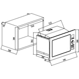 thumbnail of Micro-ondes grill encastrable   CEMO25GEB2 Noir L59,5 x H38,8 x P40 cm 25L usage non-intensif CONTINENTAL EDISON