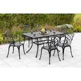 thumbnail of Merxx Rhodos Set 5tlg., 4 Sessel, 1 Tisch 150 x 90 cm, Aluminiumguss, Graphit