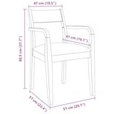 thumbnail of Chaises à manger coussins 2 pcs marron bois massif caoutchouc Modèle Quartz Élite