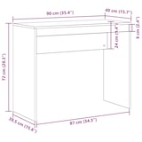 thumbnail of vidaXL Schreibtisch Altholz-Optik 90x40x72 cm Holzwerkstoff