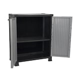 thumbnail of Niedriger Outdoor-kunststoffschrank mit 1 Ablage 92x68x39cm Grijs Thinia Home