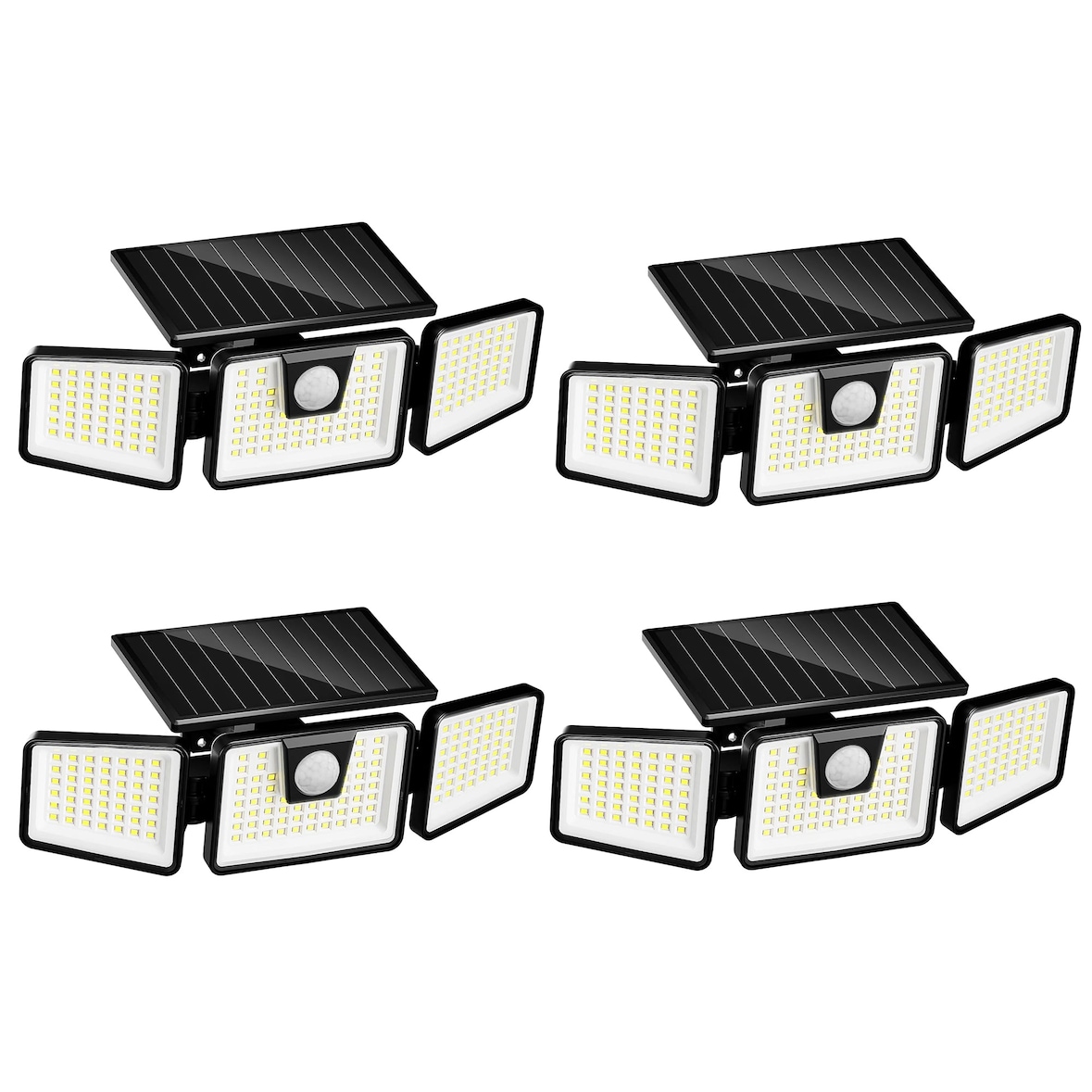Lumisky 4 focos solares FALCON con sensores Plástico Negro