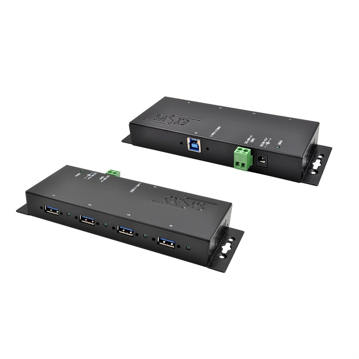 EXSYS EX-1183HMVS-2 HUB metallico a 4 porte USB 3.2 Gen1 con protezione dalle sovratensioni ESD 15KV