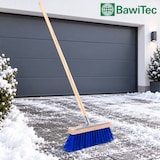 thumbnail of Schneebesen Winterbesen 35cm Breit mit Stiel 140cm Lang Eiskratzer blaue lange Borsten Besen für Schnee