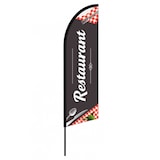 thumbnail of Drapeau signalétique Restaurant 2m40 - mât + voile - Drapeaupublicitaire