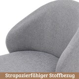 thumbnail of DELUKE® Esszimmerstühle 2er Set ERIK - Stoffbezug, Eichenholz BeineGepolsterte Sitzfläche Skandinavisch Minimalistisch, Stühle Esszimmer Hellgrau