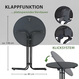 thumbnail of 2x Stehtisch klappbar Ø 70 cm Höhe 110 cm Stahl Gastrotisch Partytisch Bistrotisch in Anthrazit