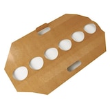 thumbnail of 150 Tragetabletts, Pappe "pure" 12 cm x 9,5 cm x 62 cm braun für 6 Trinkbecher