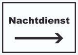 Nachtdienst mit Pfeil nach rechts