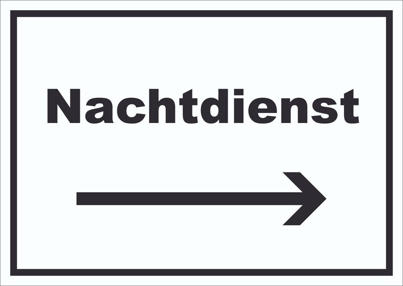 Nachtdienst mit Pfeil nach rechts