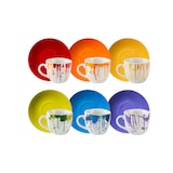 thumbnail of Excelsa set de 6 tazas de café 7 cl Dripping de porcelana multicolor