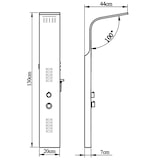 thumbnail of vidaXL Douchepaneel gebogen roestvrij staal