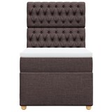 thumbnail of vidaXL Boxspringbett mit Matratze Dunkelbraun 90x190 cm Stoff
