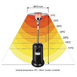 thumbnail of Estufa exterior a gas farola negra