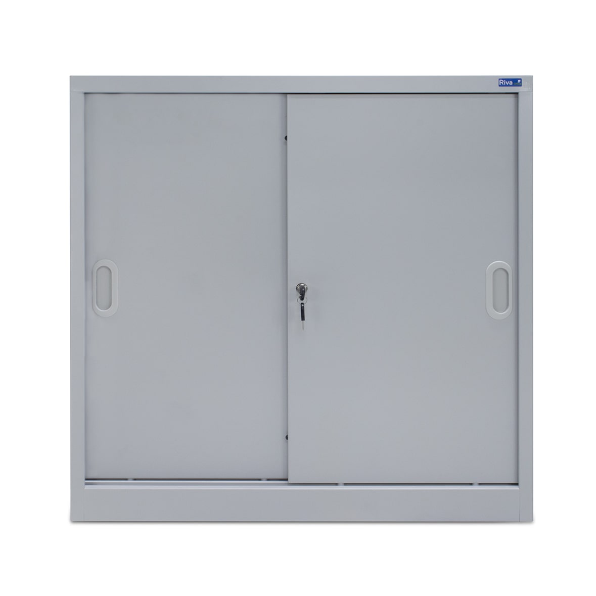 Armário de Escritório Metálico com Portas de Correr 800x800x420mm Cinza
