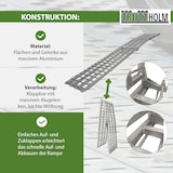 thumbnail of TRUTZHOLM Auffahrrampe 3-teilig klappbar 305 cm Alu grau Motorradrampe Verladerampe Pickup Rampe